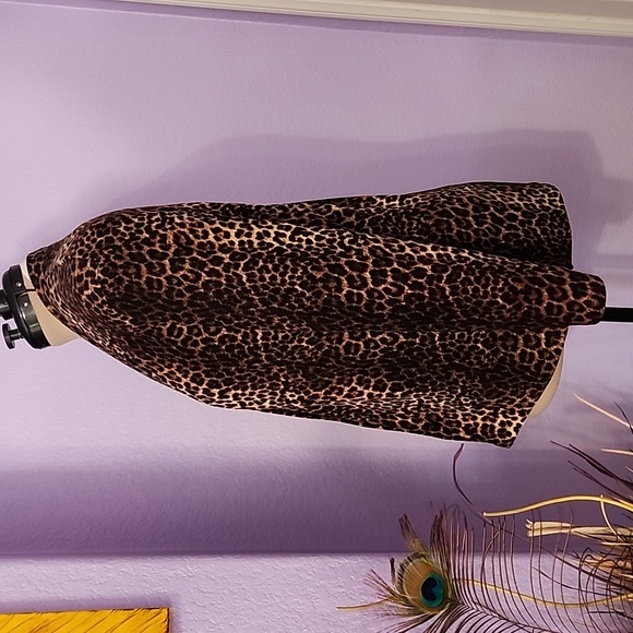 Michael Kors Animal Print Cardigan Sweater Top, Size Large - Picture 5 of 13